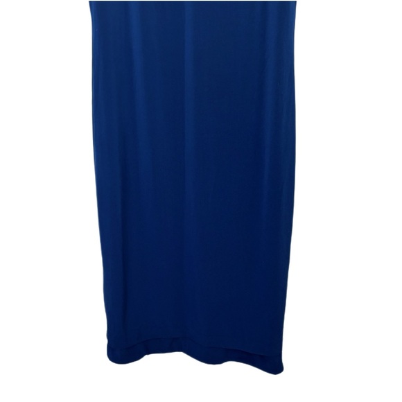 WHBM Reversible Scarf Print Sheath Dress Midi Navy Petrol Blue Size S - Picture 14 of 16